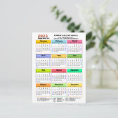 2023 Rose Kalender Gold Streifen Modernes Unterneh Postkarte (Stehend Vorderseite)