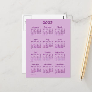2023 Rose Pink Tekton Mini Kalender von Janz Postkarte
