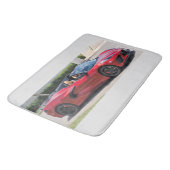 2023 Rotes Korvettenbathmatt Badematte (Schrägansicht)