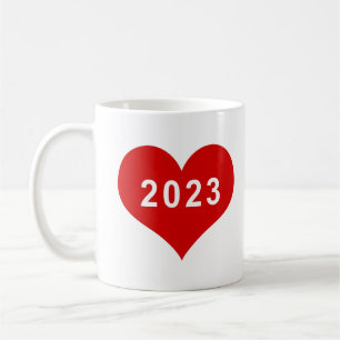 2023 Rotes Liebesherz Kaffeetasse