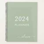2023 Sage Green Script Monogram Name Modern Planer<br><div class="desc">2023 Sage Green Monogram Add Your Own Script Name 2022 Calendar Wedding Event Planner. This makes the perfect sweet 16 birthday,  wedding,  bridal shower,  anniversary,  baby shower or bachelorette party gift for someone that loves glam luxury and chic styles.</div>