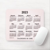 2023 Sangria Rauchkalender von Janz Mouse Pad Mousepad (Mit Mouse)