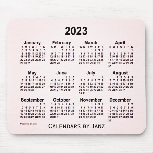 2023 Sangria Rauchkalender von Janz Mouse Pad Mousepad (Vorne)