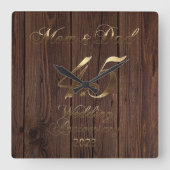 2023 Saphire Wedding 45 Jahre Parents Quadratische Wanduhr (Vorderseite)