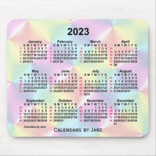 2023 Satin Rainbow 52 Weeks Calendar by Janz Mousepad