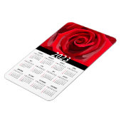 2023 Schöne Rote Rose | Blumenkalender Magnet (Linke Seite)