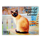 2023 Schöne siamesische Katze Lover Besitzer Gesch Kalender (Titelbild)