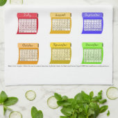 2023 Schriftart im Kalender Geschirrtuch (Gefaltet)