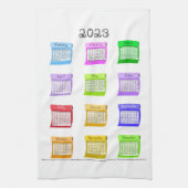 2023 Schriftart im Kalender Geschirrtuch (Vertikal)