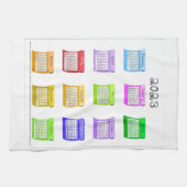 2023 Schriftart Kalendergewebe Month Bolts of Fabr Geschirrtuch (Horizontal)