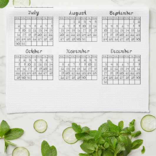 2023 Schriftart Schwarzer Stoffwechsel-und Kunstge Geschirrtuch (Gefaltet)