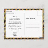 2023 Schwarzes Script - Moderner Kalender für Unte Postkarte (Rückseite)