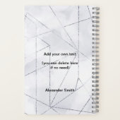 2023 Silver Gold Moderne Familie 12 Foto Kalender Notizblock (Rückseite)