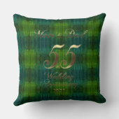 2023 Smaragd Wedding 55-jährige Eltern Kissen (Rückseite)