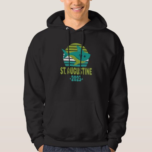 2023 St Augustine Florida Shark Hoodie (Vorderseite)