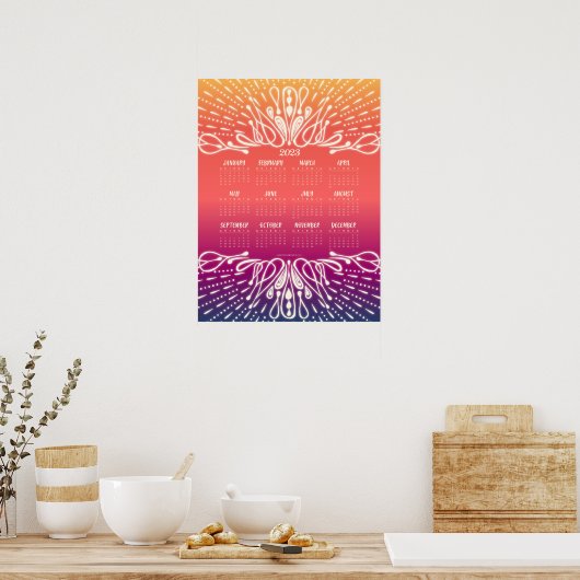 2023 Sunrise Sunset Calendar Poster (Küche)