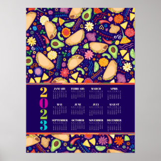 2023 Taco Fiesta Calendar Poster