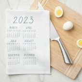 2023 Tee-Handtuchkalender Frühling Picnic Food Geschirrtuch (Viertel Falte)