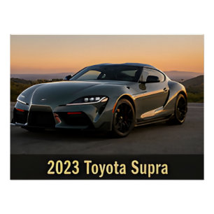 2023 Toyota Supra moderner japanischer Sportwagen Poster