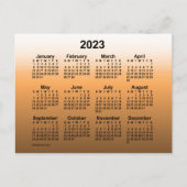 2023 Verblasster Gold Mini Kalender von Janz Postc Postkarte (Vorderseite)