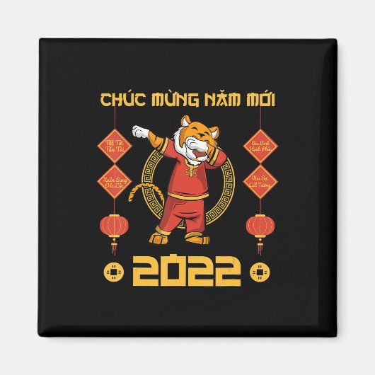 2023 Vietnamesischer Lunar Neujahr Chuc Mung Nam M Magnet (Vorne)