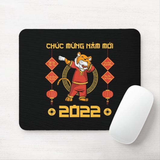2023 Vietnamesischer Lunar Neujahr Chuc Mung Nam M Mousepad (Mit Mouse)