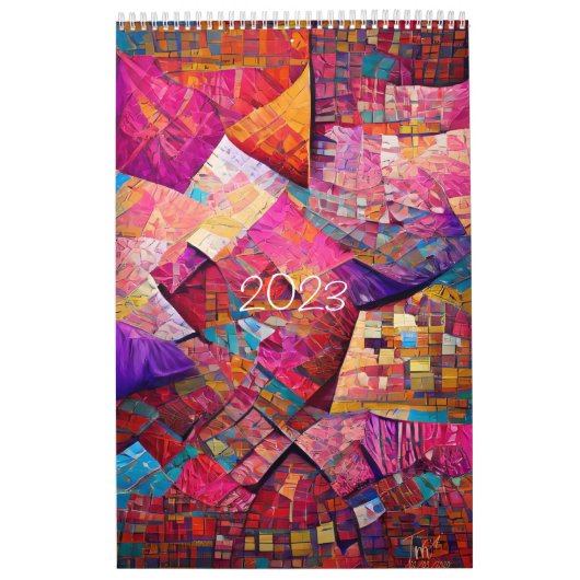 2023 Waiola Quilting OnePage MediumCalendar, Weiß Kalender (Titelbild)