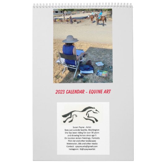 2023 Wandkalender mit original Equine Art (Titelbild)