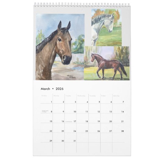 2023 Wandkalender mit original Equine Art (Mär 2026)