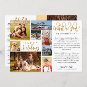 2023 Was für ein Jahr FotoCollage 2024 Kalender Feiertagskarte