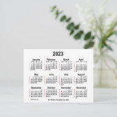 2023 Weißer 52-Wochen-Kalender von Janz Postkarte (Stehend Vorderseite)