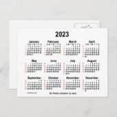 2023 Weißer 52-Wochen-Kalender von Janz Postkarte (Vorne/Hinten)
