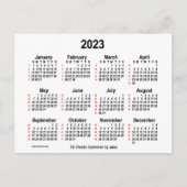 2023 Weißer 52-Wochen-Kalender von Janz Postkarte (Vorderseite)