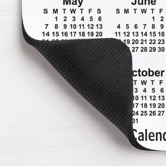 2023 Weißer Kalender von Janz Mouse Pad Mousepad (Ecke)