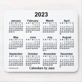 2023 Weißer Kalender von Janz Mouse Pad Mousepad