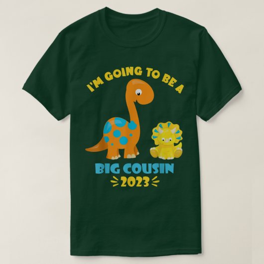 2023 werde ich ein großer Cousin Dinosaurier Lover T-Shirt (Design vorne)