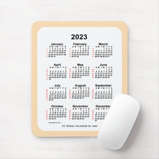 2023 Wheat 52 Week Calendar by Janz Mousepad (Mit Mouse)