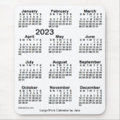 2023 White Large Print Calendar von Janz Mousepad (Vorne)
