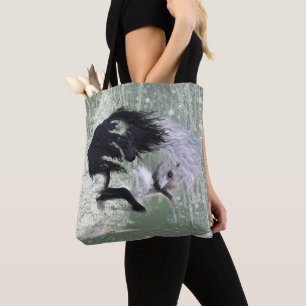 2023 Winterpferde auf zwei Seiten Tasche