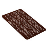 2023 Year Monthly Calendar Brown Wood Grain Simple Magnet (Rechte Seite)