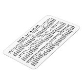 2023 Year Monthly Calendar Classic White and Black Magnet (Linke Seite)