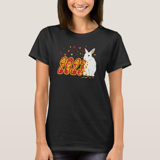 2023 Year of the Rabbit Chinese New Year Rabbit T-Shirt (Vorderseite)