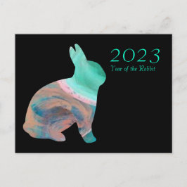 2023 Year of the Rabbit Chinese Zodiac by Janz Feiertagspostkarte