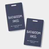 2023 Zurück zum Schulbad Hall Pass Ausweis (Vorder- & Rückseite)