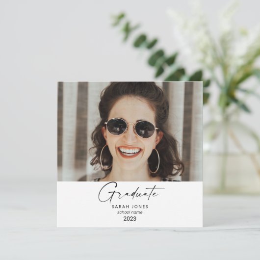 2023 Zwei Fotocollage Black Graduation Party (Stehend Vorderseite)