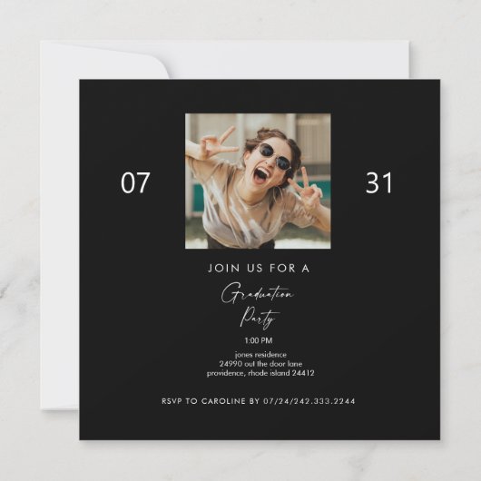 2023 Zwei Fotocollage Black Graduation Party (Rückseite)