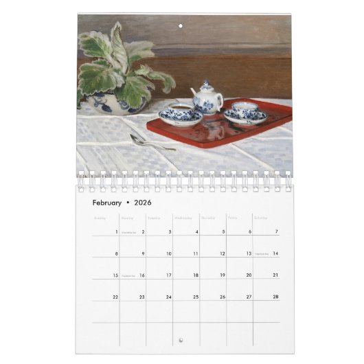 2024 12 MONTH CALENDAR Claude Monet paintings Kalender (Feb 2026)