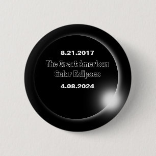 2024 & 2017 doppelt datierte Sonnenfinsternis Button
