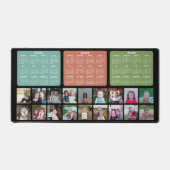 2024 2025 2026 Kalender mit 18 Fotos - schwarz Schreibtischunterlage (Vorderseite)