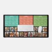 2024 2025 2026 Kalender mit 18 Fotos - schwarz Schreibtischunterlage (Tastatur & Maus)